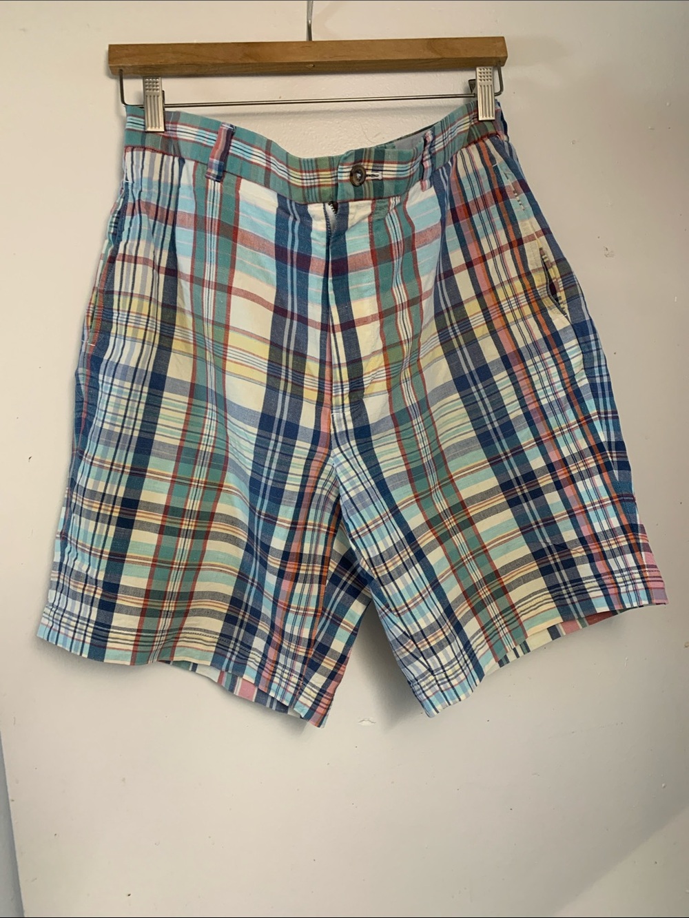 Brooks Brothers Multicolor Plaid Flat-Front Men's Shorts